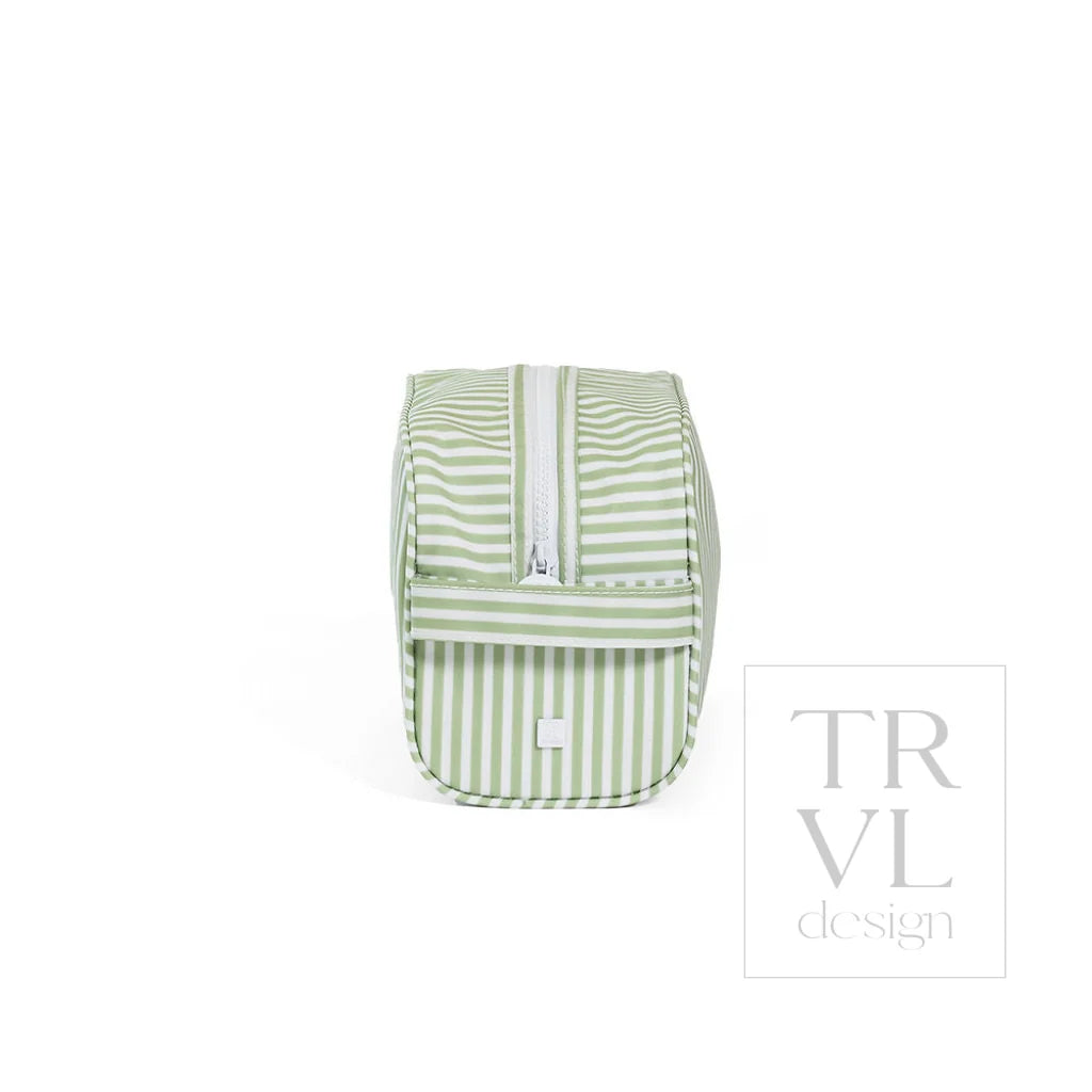 Toiletry Bag | Sage Stripe