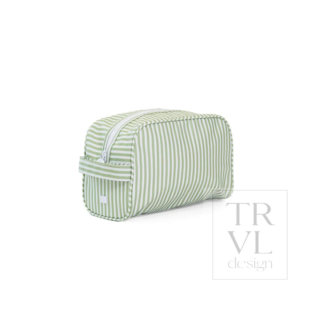 Toiletry Bag | Sage Stripe