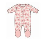Magnetic Me | Organic Cotton Footie Pink Cow